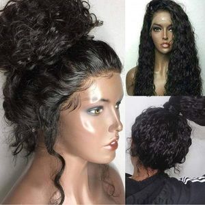 Soft Lace Front Wigs Brown Black Glueless Long Curly
Wave Heat Resistant